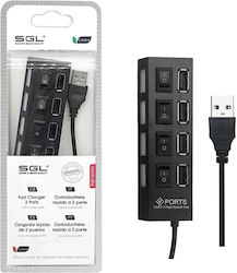 SGL USB Hub 4 Θυρών (USB-A) 095943