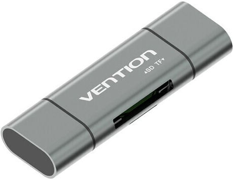 Vention Card Reader USB 3.0 Type-C για SD/microSD Metal Gray