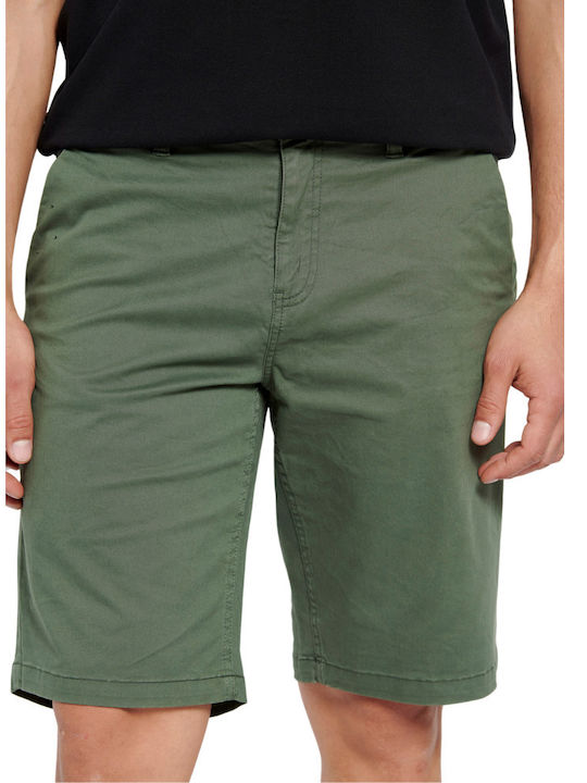 Garage Fifty5 Ανδρική Βερμούδα Chino Πράσινη