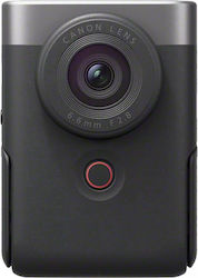 Canon Camcorder 4K UHD @ 30fps Powershot V10 Advanced Vlogging Kit Silver CMOS Sensor Recording to Memory card, Touch Screen 2" HDMI / WiFi