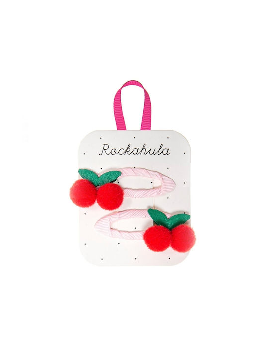 Rockahula Sweet Cherry Σετ Παιδικά Κοκαλάκια με Κλιπ σε Ροζ Χρώμα 2τμχ
