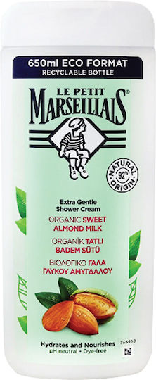 Le Petit Marseillais Bio Sweet Almond Κρεμώδες Αφρόλουτρο με Αμύγδαλο Ενυδατικό 650ml