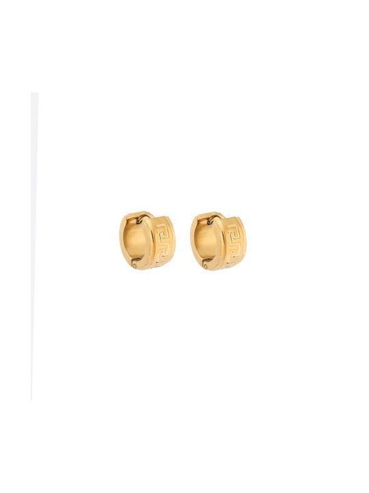 Senza Earrings Hoops made of Steel Gold Plated