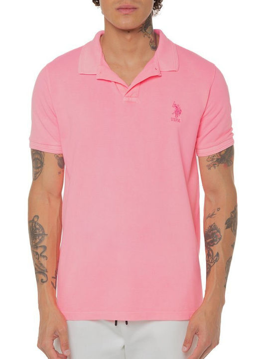 U.S. Polo Assn. Men's Short Sleeve Blouse Polo Pink