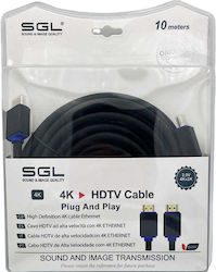 SGL HDMI 2.0 Kabel HDMI-Stecker - HDMI-Stecker 10m Schwarz
