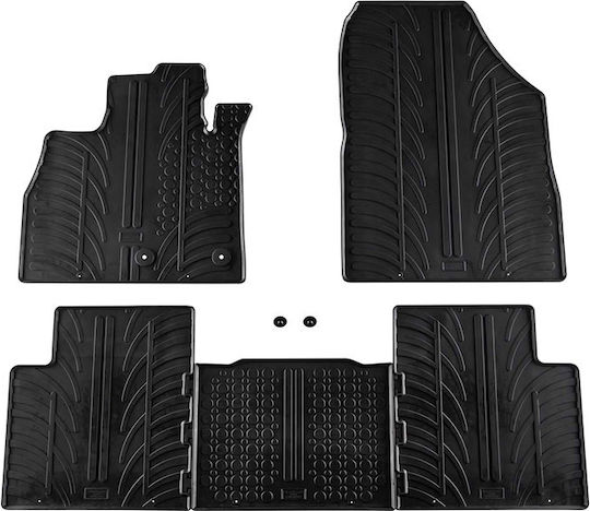 Apesan Set of Front and Rear Mats 5pcs for Renault Scenic 2016 Black