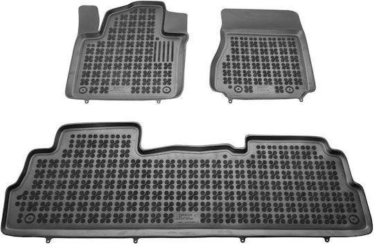 Sahler Set of Front and Rear Mats 3pcs Tray Type for Nissan NV200 2009 Black