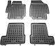 Sahler Set of Front and Rear Mats 4pcs Tray Type for Nissan Micra 2002-2016 Black