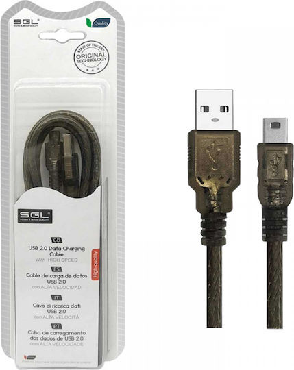 SGL USB 2.0 Cablu USB-A - mini USB-A Negru 5m 097596