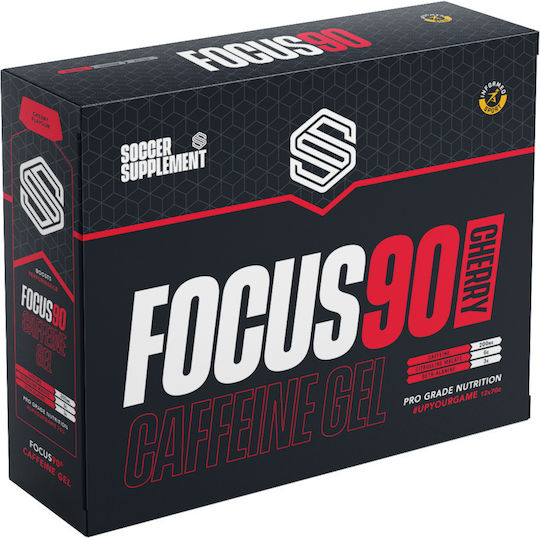 Soccer Supplement Focus 90 Caffeine Gel Cherry 12 x 70gr