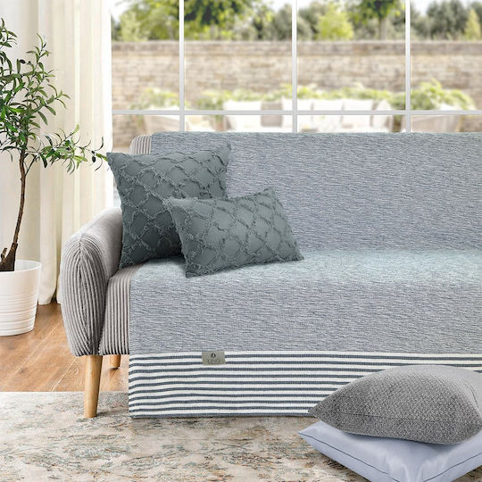 Lino Home Pricio Триместен Диван Покривка П170xМ280см Петролена