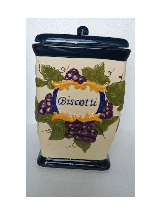 Melina's Collection Ceramic Cookie Jar Multicolour 15x16x28cm