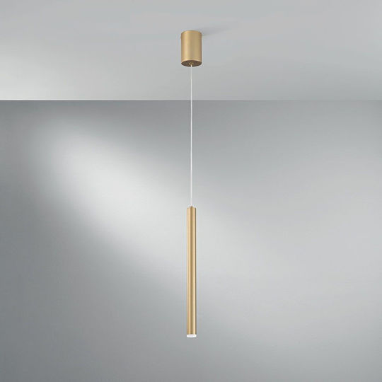 Fan Europe Led-Pype-S1-Oro Κρεμαστό Φωτιστικό Χρυσό LED 25x41x200εκ.