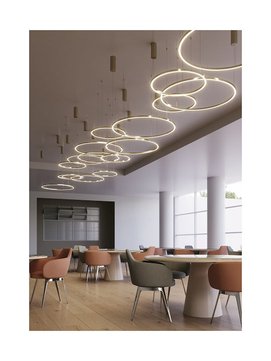 Fan Europe Led-Hoop-S60 Hängelampe Gold 60x60x150cm.