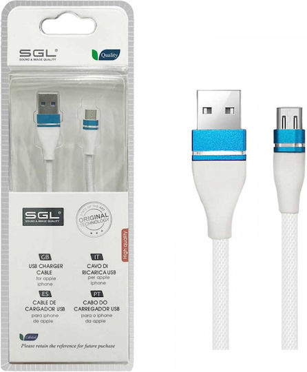 SGL Regulär USB 2.0 auf Micro-USB-Kabel Weiß 1m (099217) 1Stück