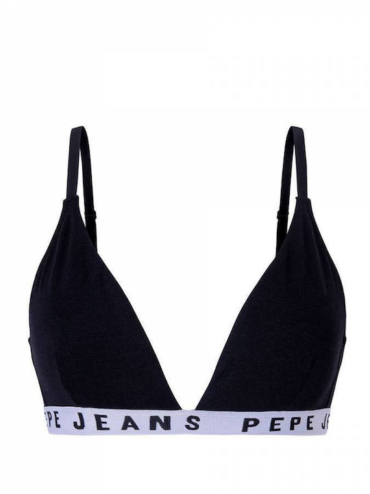 Pepe Jeans Logo B Bralette Σουτιέν Μαύρο