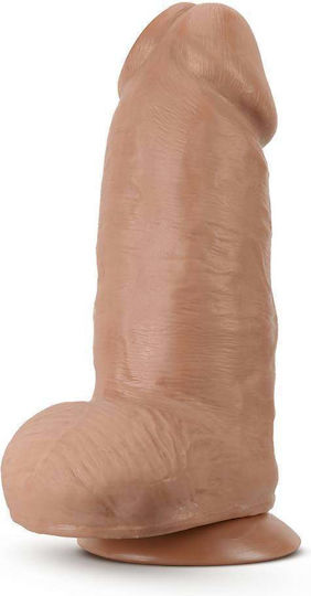 Blush Au Naturel Chub Ρεαλιστικό Dildo με Όρχεις και Βεντούζα Mocha 25cm