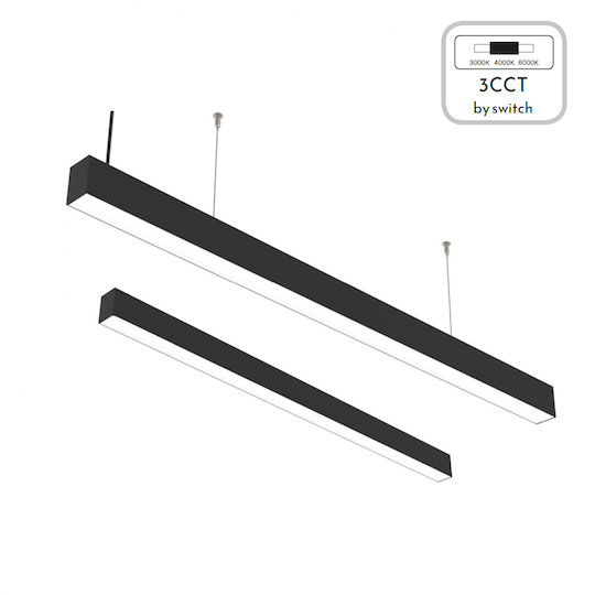 Inlight Commercial Linear LED Ceiling Light 60W IP20 L180xD5xH7.5cm