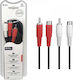 SGL Kabel 2x RCA-Stecker - 2x RCA-Buchse 1.5m 096223