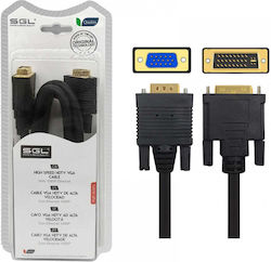 SGL Cable DVI-I male - VGA male 3m Μαύρο (095035)