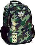 No Fear Camo School Bag Backpack Elementary, Elementary in Green color