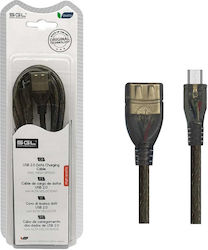 SGL USB 2.0 Cablu USB-A femelă - micro USB-A de sex masculin Negru 3m 097527