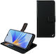 Volte-Tel Allure Magnet Clip Buchen Sie Synthetisches Leder Schwarz (Oppo A17)