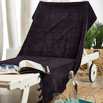 Whitegg Beach Towel Black 170x90cm