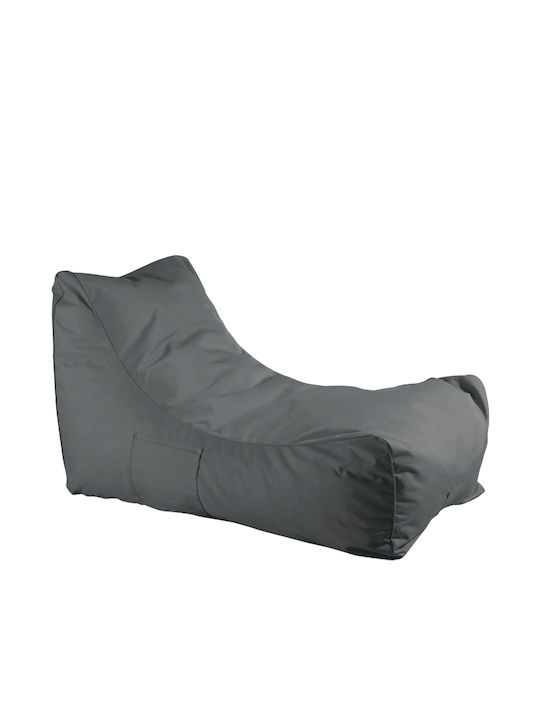 Waterproof Bean Bag Bed Poof Clem Gray 106x70x67cm