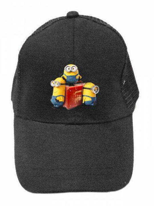 Takeposition Kids' Hat Jockey Minnion Waiting Black