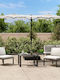 Round Metal White 3.16x2.4m Garden & Terrace Parasol