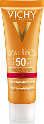 Vichy Capital Soleil Anti-Age 3 in 1 Waterproof Sunscreen Cream Face SPF50 50ml