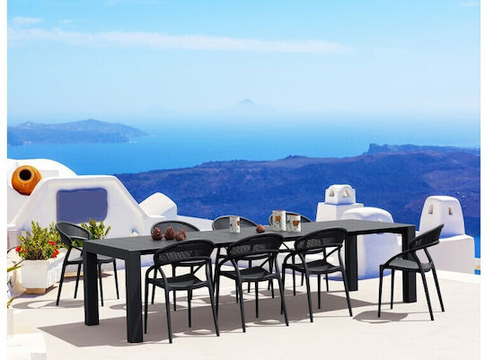 Τραπέζι Vegas Επεκτεινόμενο 260(+40)x100x75(+40) Μαύρο Τραπέζι Vegas Επεκτεινόμενο 260(+40)x100x75(+40) Μαύρο