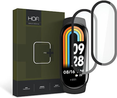 Hofi Hybrid PRO+ 2-Pack Tempered Glass Προστατευτικό Οθόνης για το Smart Band 8 / 8 NFC Black