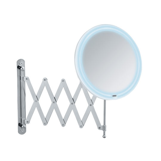 Wenko Makeup Mirror Wall with Light 20x20cm Silver