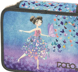 Polo Multi Butterflies Pencil Case with 3 Compa...