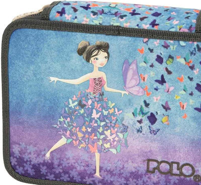 Polo Fabric Pencil Case with 2 Compartments