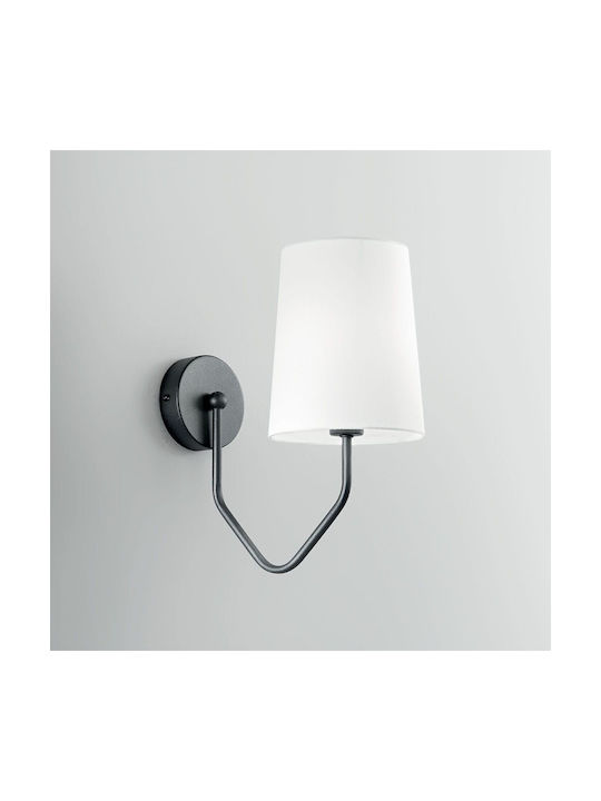 Fan Europe I-Sally-AP-Ner Modern Lamp Wall with Socket E14 Black 31.5x28x15cm