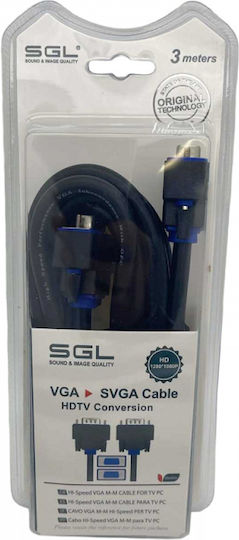 SGL Cable VGA male - VGA male Μαύρο 3m (095073)