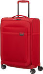 Samsonite Airea Cabin Travel Bag Fabric Red with 4 Wheels Height 55cm