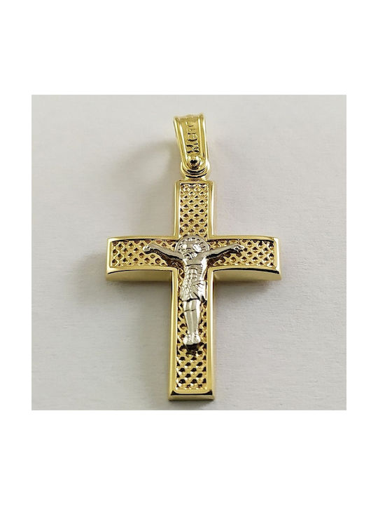 Bicoloured Cross 14 Carats 4560-1282MEN