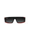 OJO Sunglasses Square Oeil Women's Sunglasses with Horn-Rimmed Frame Black / Orange Gradient