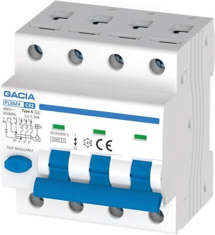 Eurolamp Phase 4-Pole Relay 32A