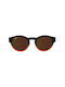 OJO Sunglasses Round Γυναικεία Γυαλιά Ηλίου με Πολύχρωμο Κοκκάλινο Σκελετό και Καφέ Φακό 32OPL36336