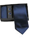 Privato Men's Tie Set Monochrome Navy Blue