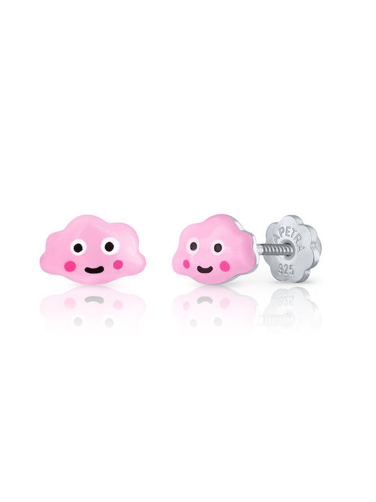 Lapetra Children's Earrings Cloud Silver 925-Enamel