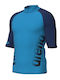 Arena Rash Vest Men's Short Sleeve Sun Protection Shirt Blue