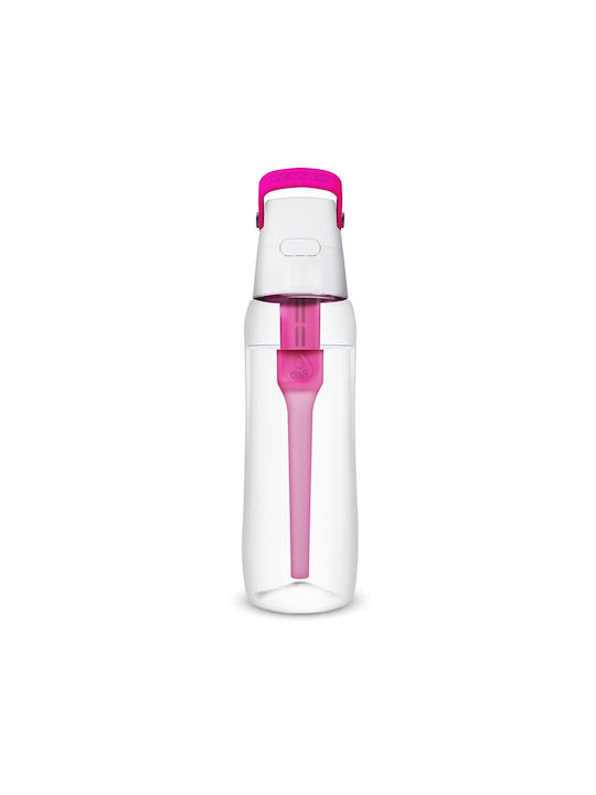 Dafi Solid Παγούρι με Καλαμάκι και Φίλτρο 700ml Ροζ