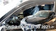 Heko Set of Windbreakers Front Car Dark Fime for Honda Civic XI 4/5D 2021+ 2pcs