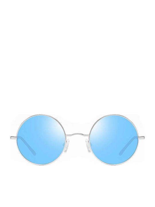 Moncler Unisex Sunglasses with Silver Metal Frame and Light